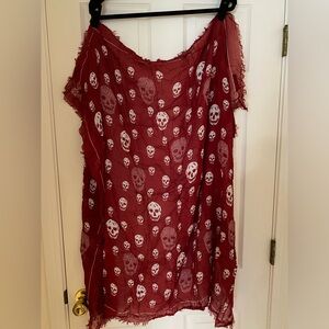 Alexander McQueen Silk Chiffon Skull Scarf